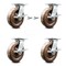 Service Caster 8 Inch High Temp Phenolic Caster Set with Roller Bearing 4 Brake 2 Swivel Lock SCC-35S820-PHRHT-SLB-BSL-2-SLB-2 - alternate 1